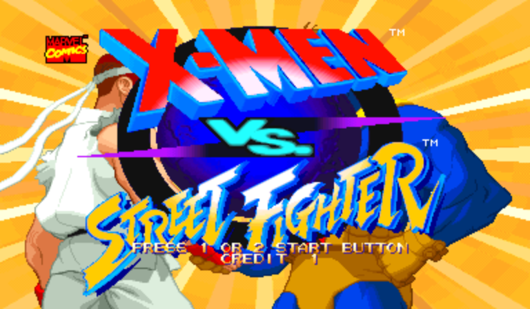 X-Men Vs. Street Fighter (Brazil 961023) Title Screen